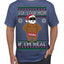 Ask Your Mom If I'm Real Funny Black Santa Claus Censored Ugly Christmas Sweater Men's T-Shirt