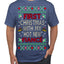 First Christmas With My Hot New Fiance Classic Newlywed Ugly Christmas Sweater Men's T-Shirt