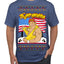 Trumpamania Funny Hogan 80s USA Wrestling Sports Parody Ugly Christmas Sweater Men's T-Shirt