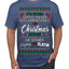 Serial Killer Docs or Christmas Movies Slaying Sleighing Ugly Christmas Sweater Men's T-Shirt