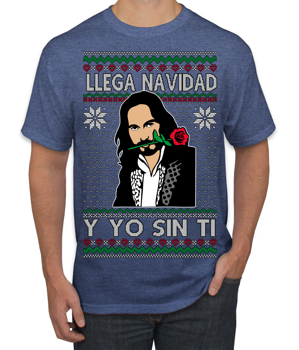 Llega Navidad Y Yo Sin Ti Christmas Is Coming Marco Ugly Christmas Sweater Men's T-Shirt