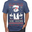 We Won Funny 45 47 President Trump Shot USA Glasses Ugly Christmas Sweater Men's T-Shirt