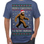 Merry Christmas Ya Filthy Humans Funny Sasquatch Bigfoot Ugly Christmas Sweater Men's T-Shirt