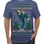 Rockin Around the Christmas Tree Raygun Viral Breakdancer Ugly Christmas Sweater Men's T-Shirt