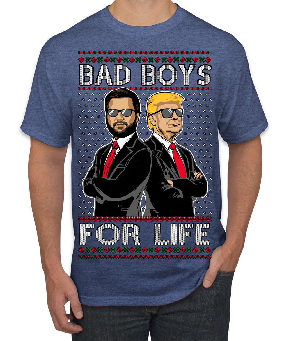Bad Boys for Life Donald Trump JD Vance Funny 90s Movie Ugly Christmas Sweater Men's T-Shirt