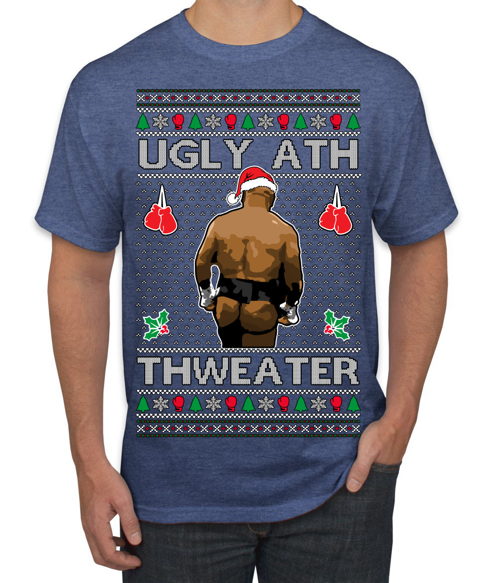 Ugly Ath Sweater Merry Chrithmith, Butt Viral Ugly Ass Boxing Fight Meme Ugly Christmas Sweater Men's T-Shirt