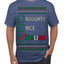Naughty Nice Italian Funny Italians Italy Colors Ugly Christmas Sweater Men's T-Shirt