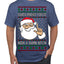 Santa Knows You've Been a Dumb Bitch Funny Vulgar Dirty Ugly Christmas Sweater Men's T-Shirt
