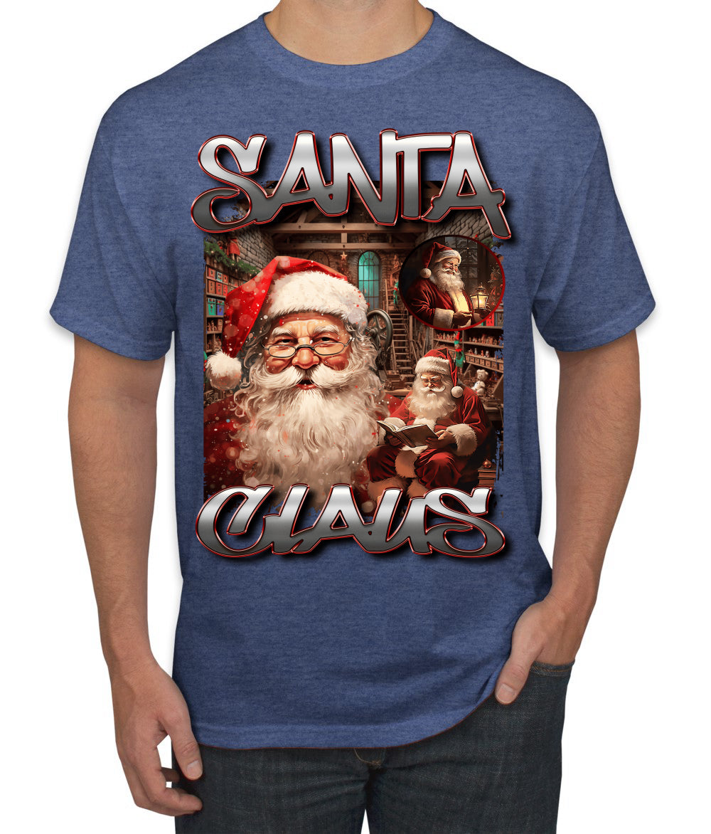 Santa Claus Bootleg Rap Music Style Ugly Christmas Sweater Men's T-Shirt
