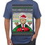 Make America Lit Again Funny Trump 2024 White House MAGA Ugly Christmas Sweater Men's T-Shirt