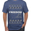 Freedom, Charlie Kirk Political Activist, Right Wing, Ugly Christmas Sweater Men's T-Shirt