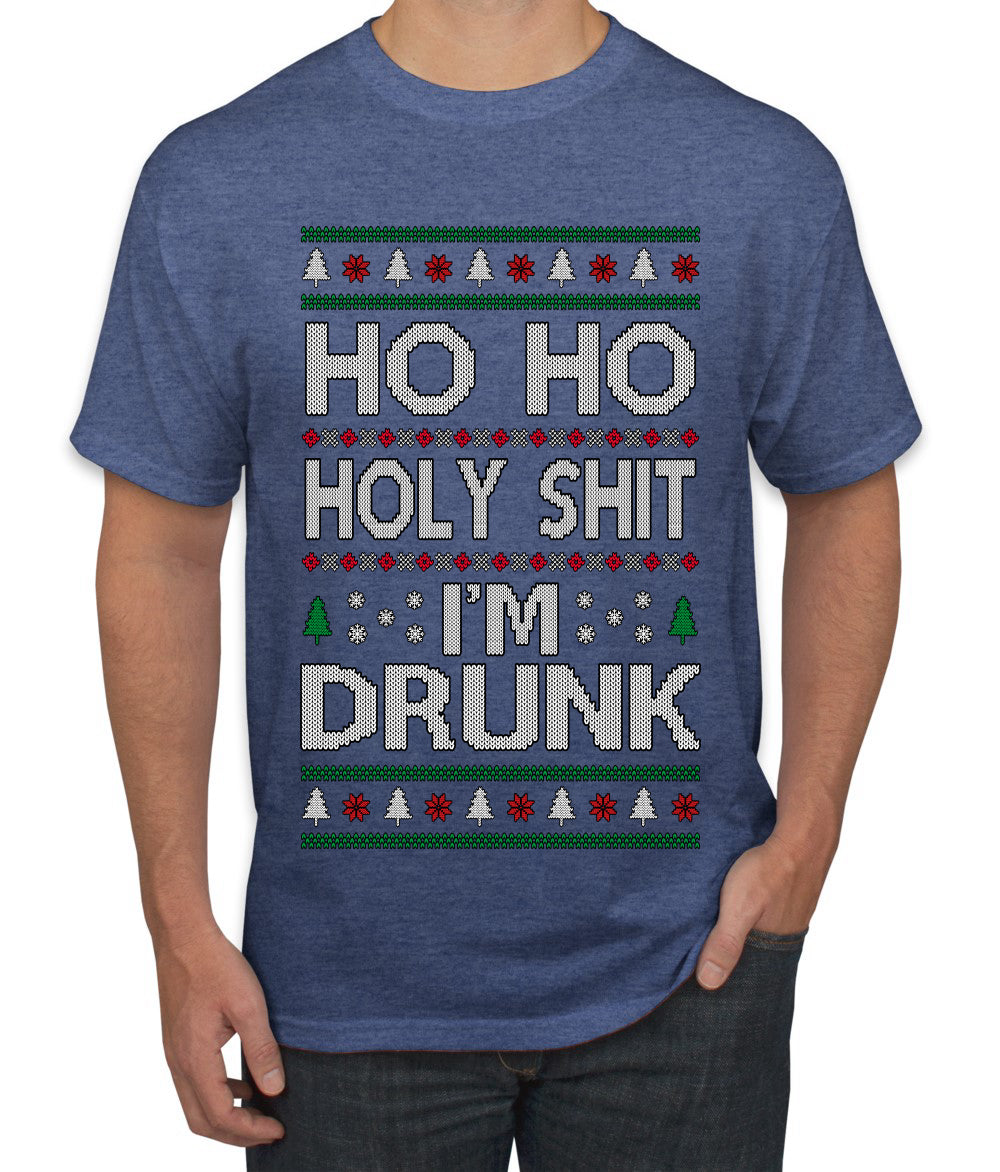 Ho Ho I'm Drunk, Funny Humor Christmas Unisex Sweater, Ugly Christmas Sweater Men's T-Shirt