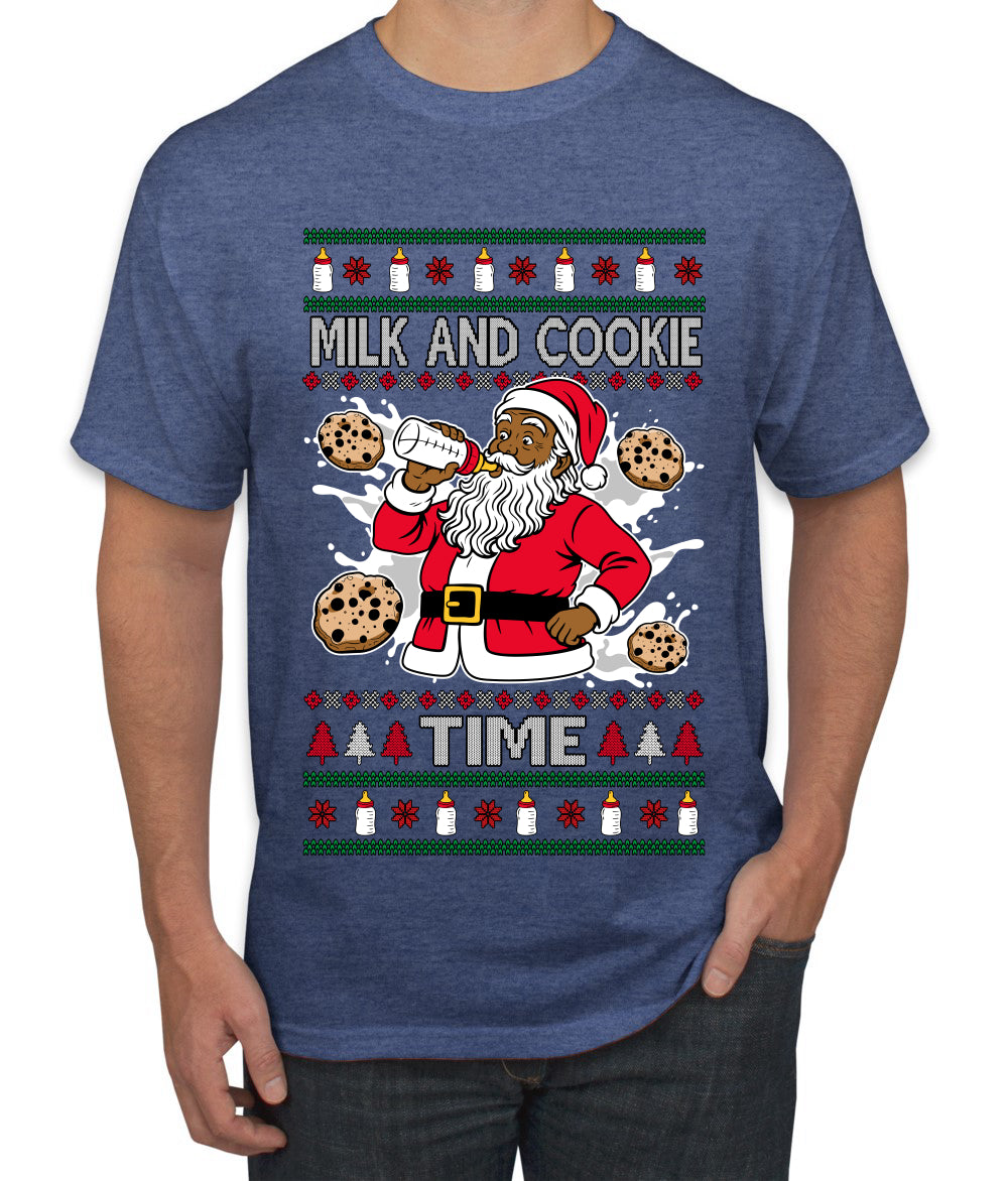 Milk And Cookie Time Christmas Sweater, Ugly Christmas Sweater Men's T-Shirt