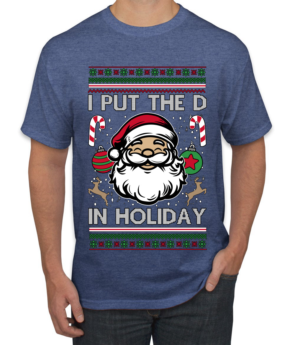 I Put The D In Holiday, Ugly Christmas Sweater Unisex Men's T-Shirt