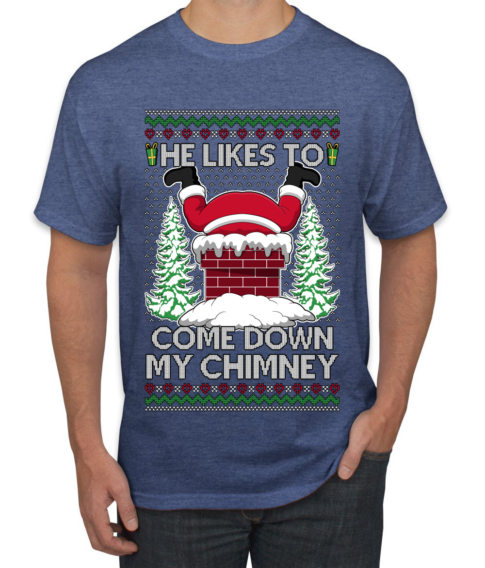 Come Down my Chimney Ugly Christmas Sweater Unisex Unisex Men's T-Shirt