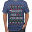 Naughty Nice 6 7 Checklist, Ugly Christmas Sweater Unisex Men's T-Shirt