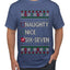 Naughty Nice 6 7 Checklist, Ugly Christmas Sweater Unisex Men's T-Shirt