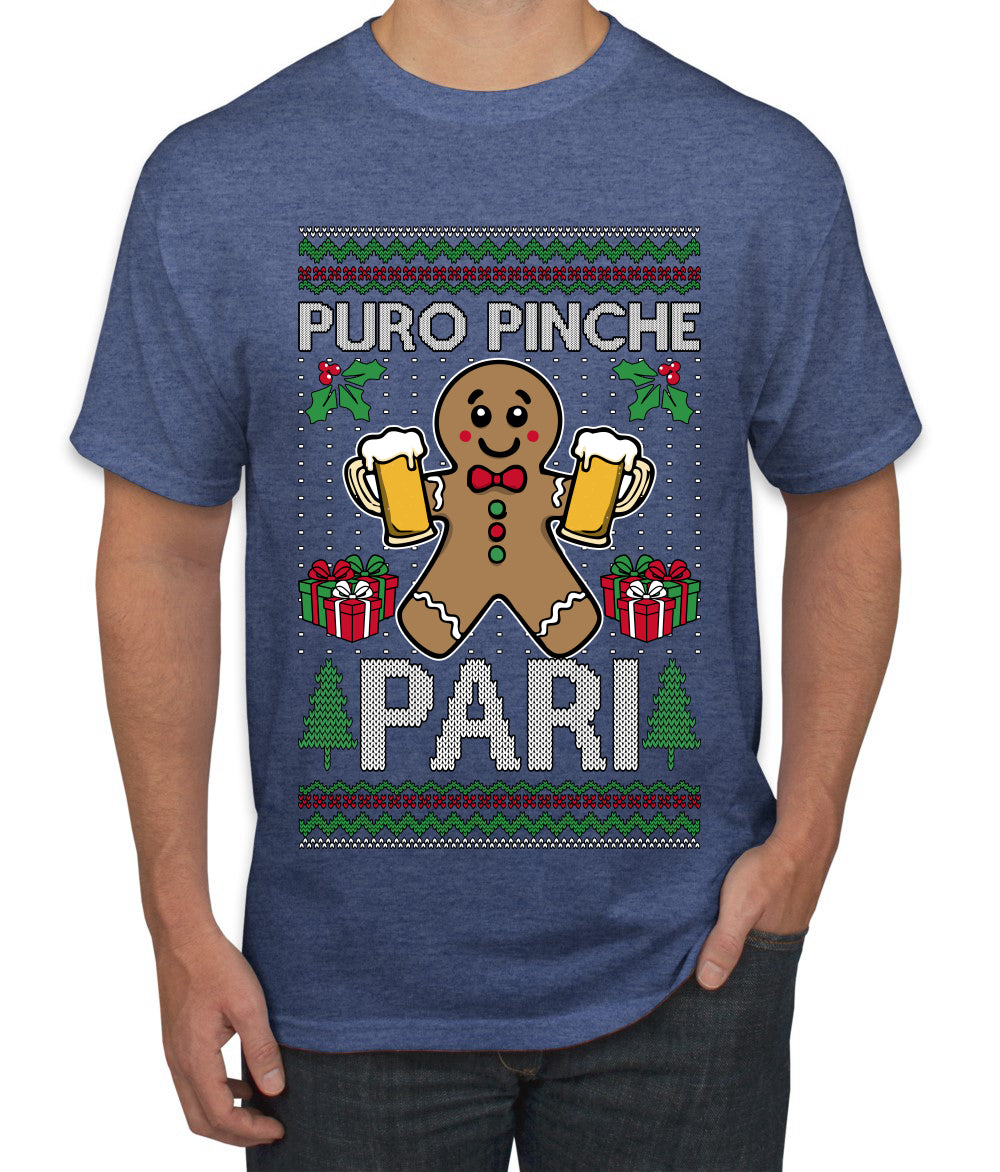 Puro Pinche Pari, Ugly Christmas Sweater Unisex Men's T-Shirt