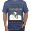 Snowman, Ugly Christmas Sweater Unisex Men's T-Shirt