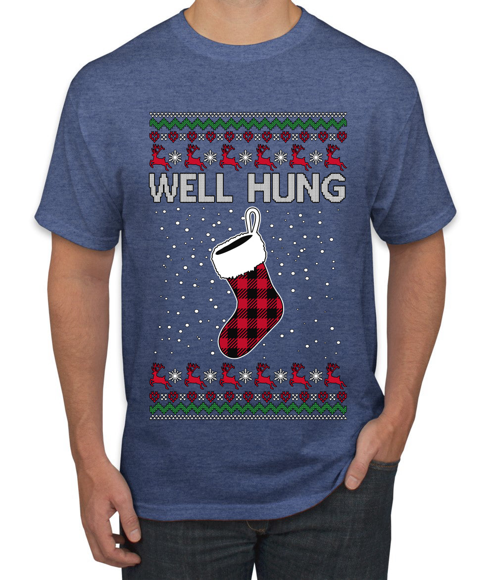 Well Hung, Ugly Christmas Sweater Unisex Men's T-Shirt