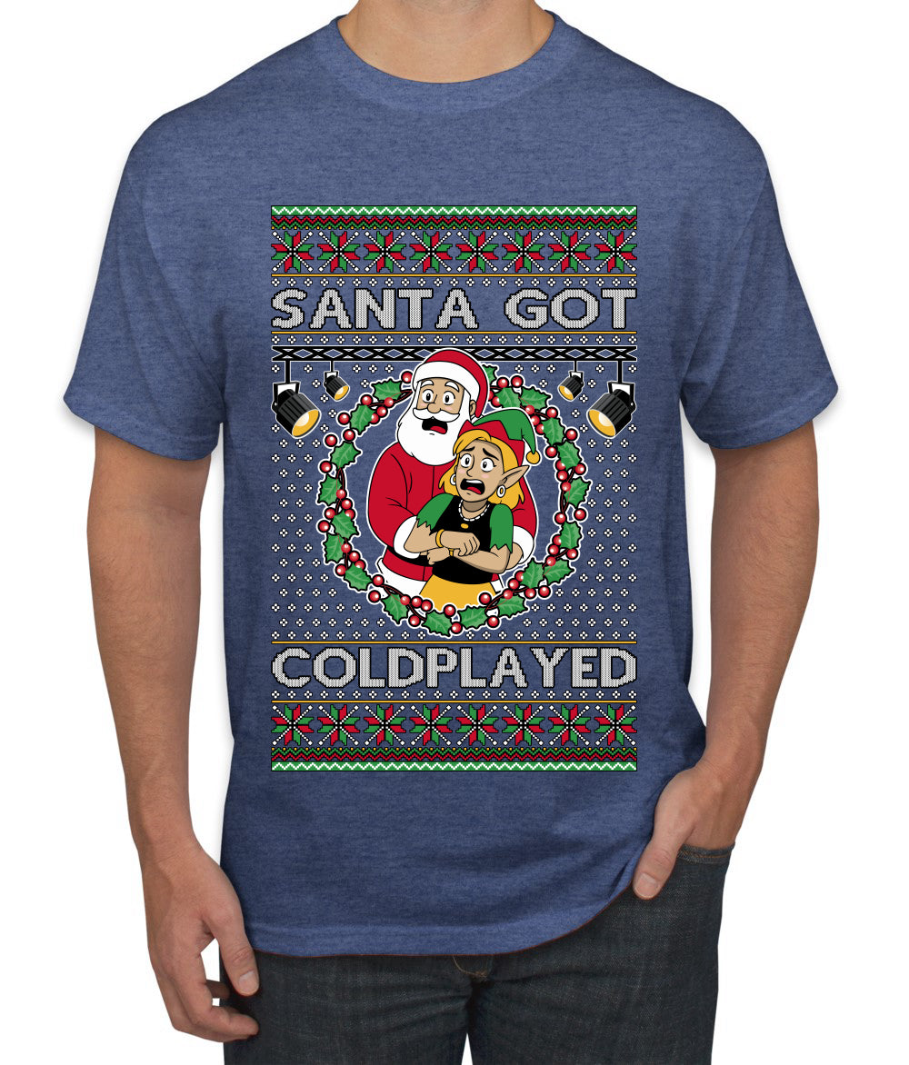 Santa Got Coldplayed, Ugly Christmas Sweater Unisex Men's T-Shirt