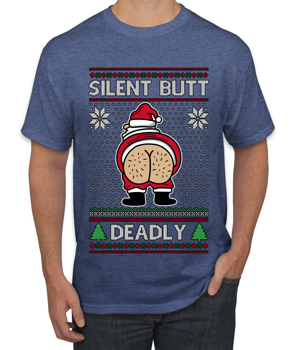 Silent Butt Deadly Farting Santa, Ugly Christmas Sweater Unisex Men's T-Shirt