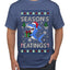 Season's Eatings Shark, Ugly Christmas Sweater Unisex Men's T-Shirt