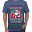 I Love To Stuff Her Stocking, Ugly Christmas Sweater Unisex Men's T-Shirt