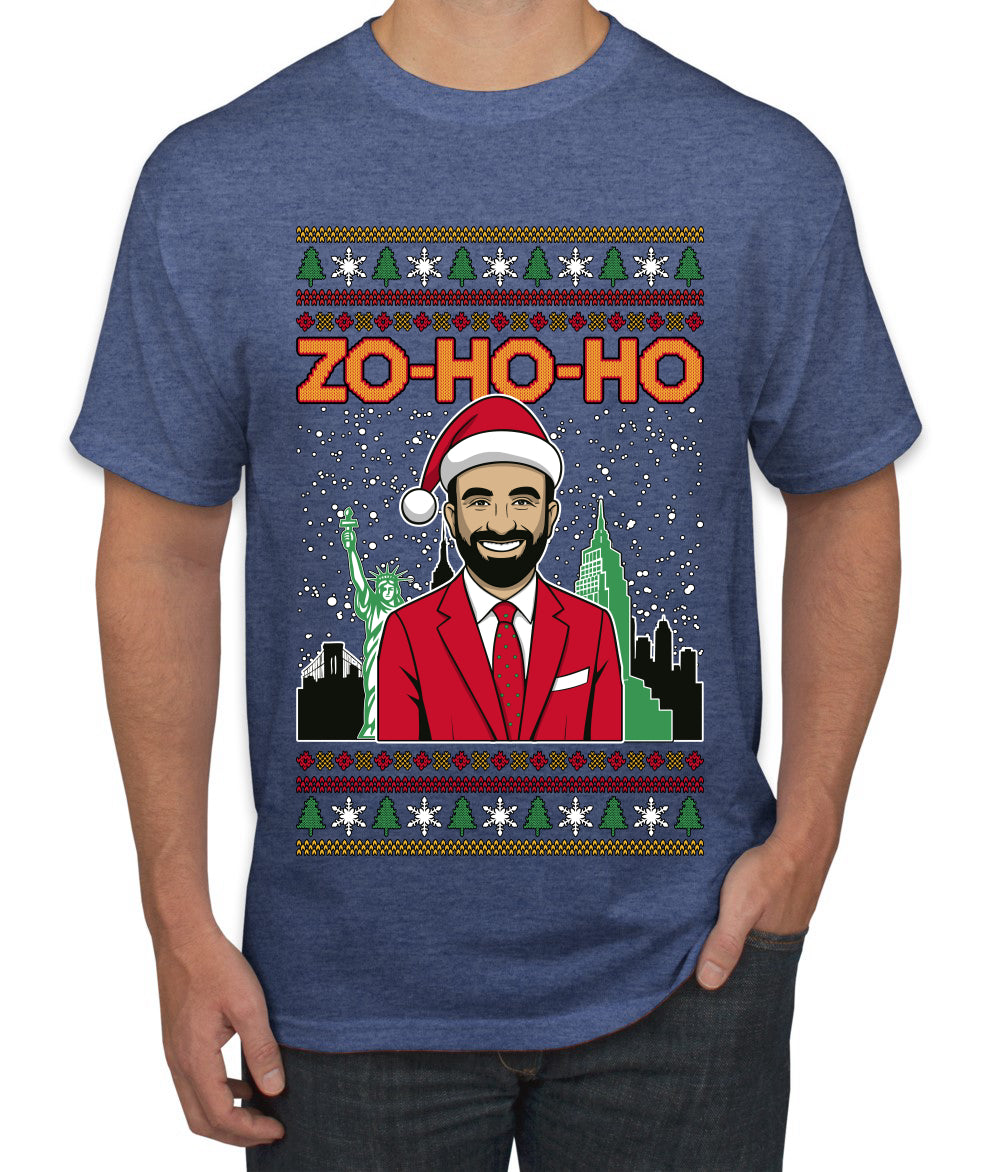 Zo Ho Ho Zohran Mamdani NYC, Ugly Christmas Sweater Unisex Men's T-Shirt