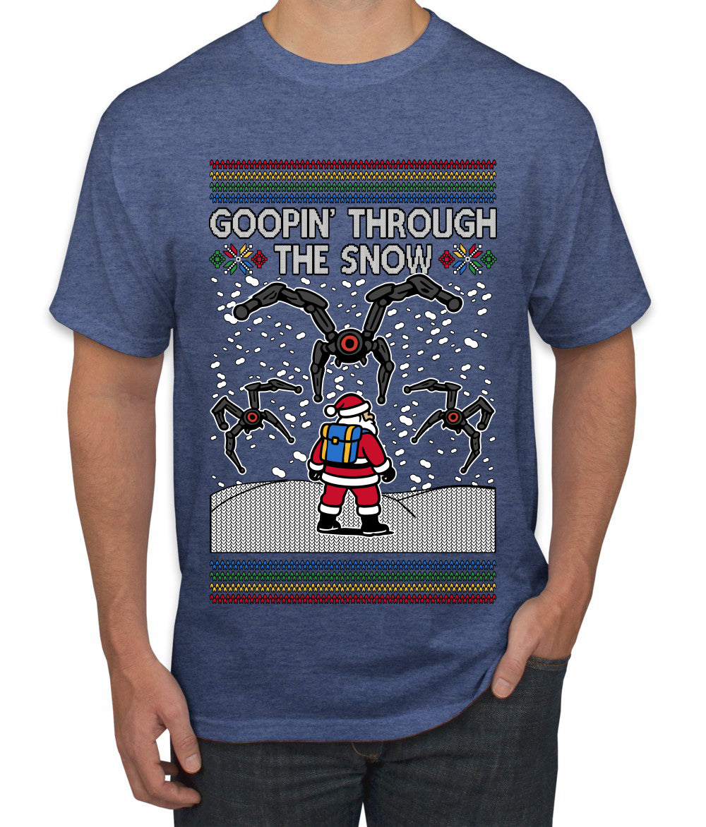 Goopin' Through The Snow Gamer Santa, Ugly Christmas Sweater Unisex Men's T-Shirt