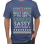 Most Likely To Get Sassy With Santa, Ugly Christmas Sweater Unisex Men's T-Shirt