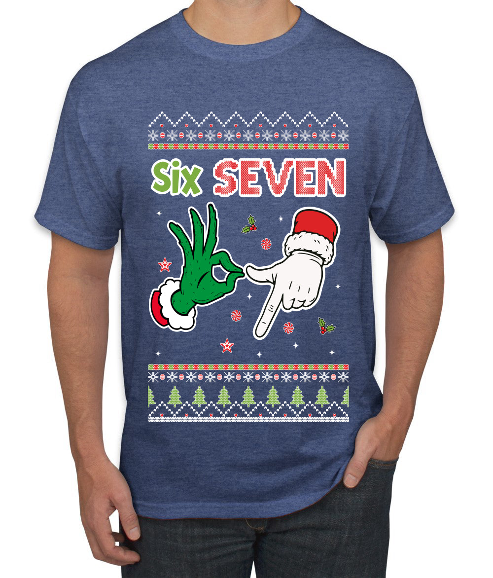 6 7 Christmas Hands, Ugly Christmas Sweater Unisex Men's T-Shirt