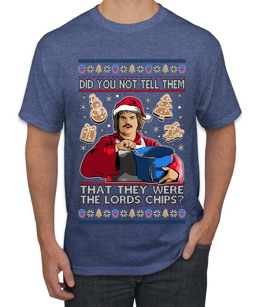 Did You Not Tell Them They Were The Lords Chips, Luchadores Christmas Cookies Design, Ugly Christmas Sweater Unisex Men's T-Shirt