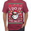 I Do It for the Hos Funny Santa Claus Ugly Christmas Sweater Men's T-Shirt