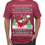 Grandma Got Run Over by a Reindeer, Funny Animated Design Rein Deer Kids TV Song Movie Ugly Christmas Sweater Men's T-Shirt
