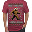 Merry Christmas Ya Filthy Humans Funny Sasquatch Bigfoot Ugly Christmas Sweater Men's T-Shirt