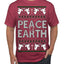 Peace On Earth Funny Xmas Cute Pink Angel Cross Ugly Christmas Sweater Men's T-Shirt