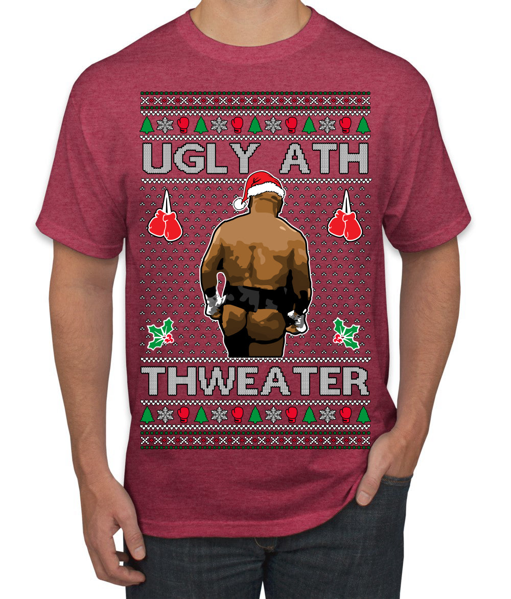 Ugly Ath Sweater Merry Chrithmith, Butt Viral Ugly Ass Boxing Fight Meme Ugly Christmas Sweater Men's T-Shirt