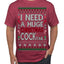 I Need a Huge Christmas Cocktail Funny Dirty Joke Drinking Ugly Christmas Sweater Men's T-Shirt