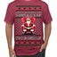 What Happens on Santa's Lap Stays on Santa's Lap, Funny Dirty X Rated Naughty Ugly Christmas Sweater Men's T-Shirt