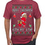 Merry Chrithmith Kith My Ath, Funny Butt Dancing, Viral Kiss My Ass Boxing Fight Meme, Men Women Ugly Christmas Sweater Men's T-Shirt
