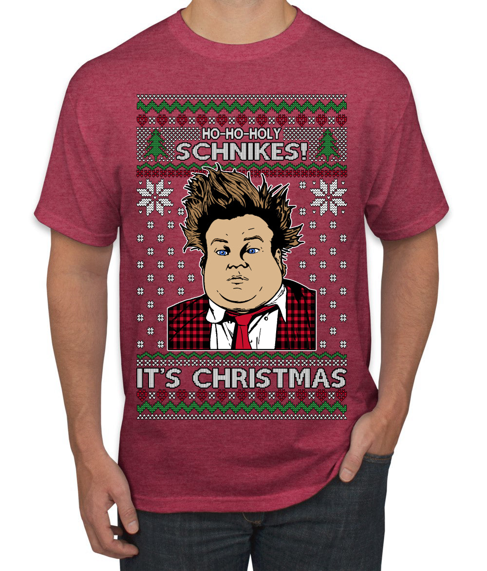 Ho Ho Holy Schnikes Funny 90s Classic Tommy Boy Movie Ugly Christmas Sweater Men's T-Shirt
