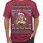 Hawk Tuah Spit On That Thang Mrs Claus Funny Meme Ugly Christmas Sweater Men's T-Shirt