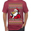 Everybody Knows the Rules Funny Santa Claus Pizza Score Ugly Christmas Sweater Men's T-Shirt