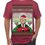 Make America Lit Again Funny Trump 2024 White House MAGA Ugly Christmas Sweater Men's T-Shirt