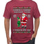 When I Think About You I Touch My Elf, Ugly Christmas Sweater Men's T-Shirt