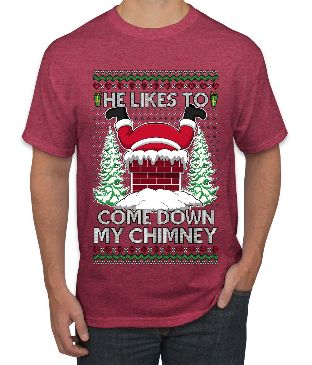 Come Down my Chimney Ugly Christmas Sweater Unisex Unisex Men's T-Shirt
