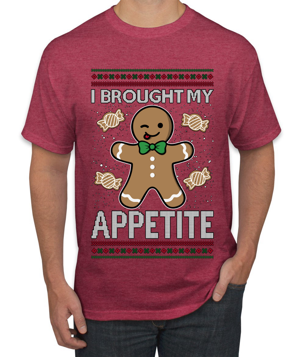 I Brought My Appetitie, Ugly Christmas Sweater Unisex Men's T-Shirt