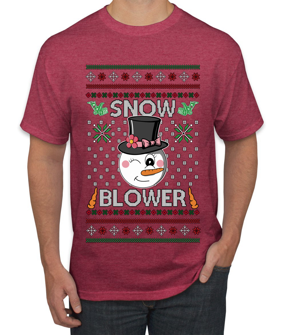 Snow Blower, Ugly Christmas Sweater Unisex Men's T-Shirt
