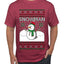 Snowman, Ugly Christmas Sweater Unisex Men's T-Shirt